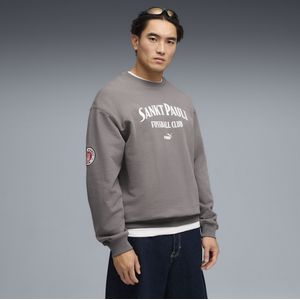 PUMA FC St. Pauli Retro Crew sweatshirt voor Heren, Grijs/Wit, Maat S