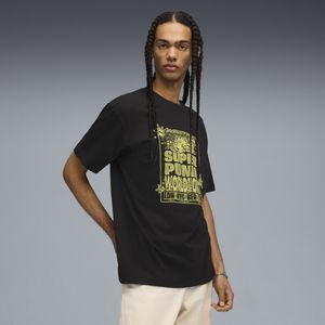 PUMA - Graphic SUPER - T-shirt - Zwart - Relaxed Fit