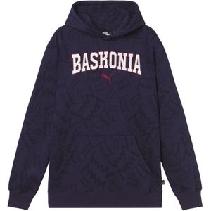 PUMA Saski Baskonia Post Game basketbalhoodie voor Heren, Blauw, Maat S