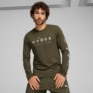 PUMA x HYROX Run T-shirt met lange mouw, Dark Olive