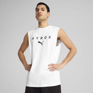 PUMA x HYROX afgeknipte tanktop voor Heren, Wit, Maat L