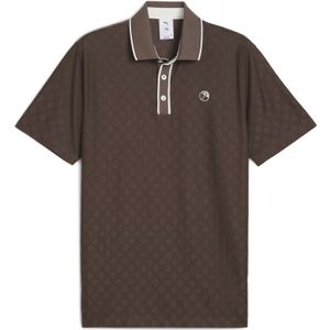 PUMA - Jacquard Golfpolo - Brons - Heren - Korte Mouwen