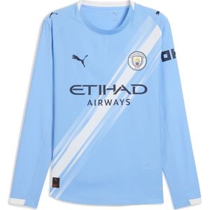 PUMA Manchester City 25/26 Authentic thuisshirt met lange mouw voor Heren, Blauw/Wit, Maat S