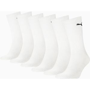 PUMA Unisex Crew Socks (6-pack), Wit