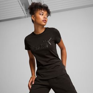 PUMA ESS+ ANIMAL T-shirt voor Dames, Zwart