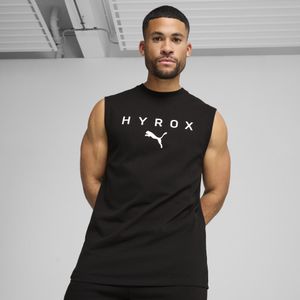 PUMA x HYROX afgeknipte tanktop voor Heren, Zwart, Maat XS