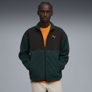 PUMATECH sherpajas met relaxte pasvorm voor Heren, Groen/Zwart, Maat S