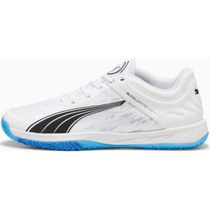 PUMA Accelerate Turbo unisex zaalschoenen, Wit/Blauw