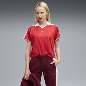 Puma - T7 Relaxed Football Jersey - Rood - Dames - Klassiek Voetbalshirt