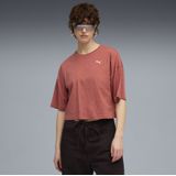 PUMA - WARDROBE ESS - T-shirt - Rood - Oversized Korte Mouwen