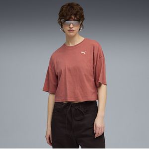 PUMA - WARDROBE ESS - T-shirt - Rood - Oversized Korte Mouwen