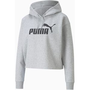 PUMA Essentials cropped hoodie met logo voor Dames, Grijs