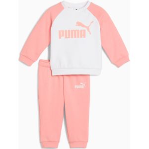 PUMA Minicats Essentials Raglan Crew set, Roze