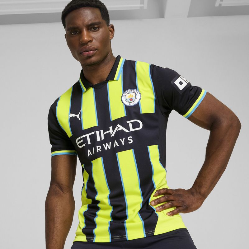 Manchester City 24/25 uitshirt voor Heren, Blauw/Geel, Maat XS | PUMA