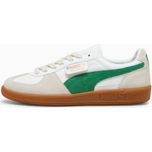 PUMA Palermo leren sneakers uniseks, Wit/Groen/Grijs