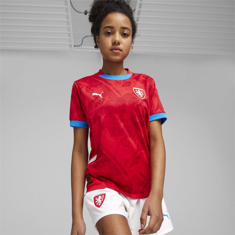 Tsjechi� Voetbal 2024 thuisshirt, Rood, Maat 13-14Y | PUMA
