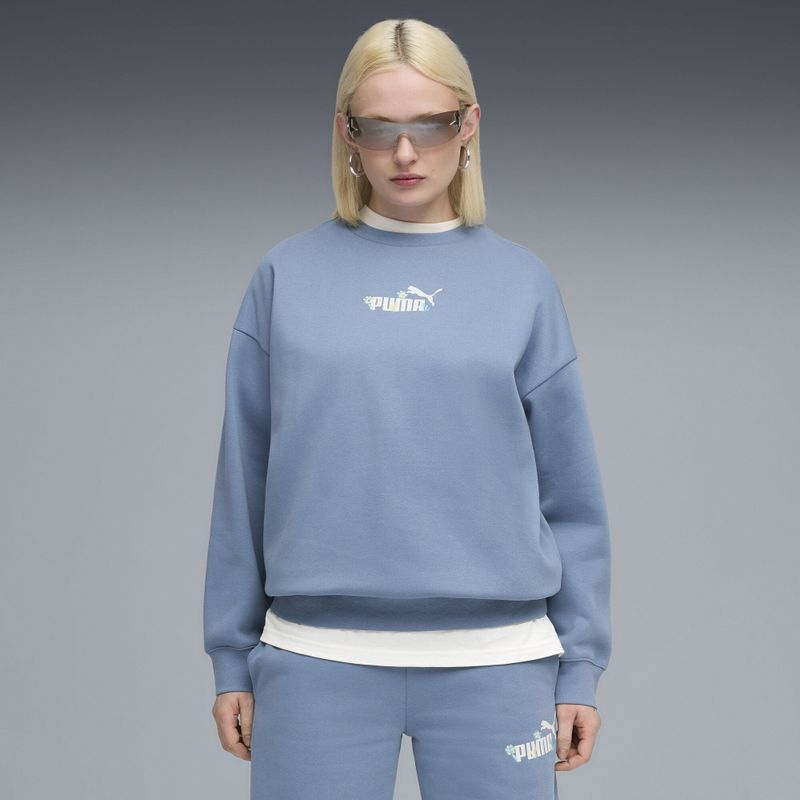 PUMA - Essentials Nature 2.0 - Oversized Sweater - Blauw
