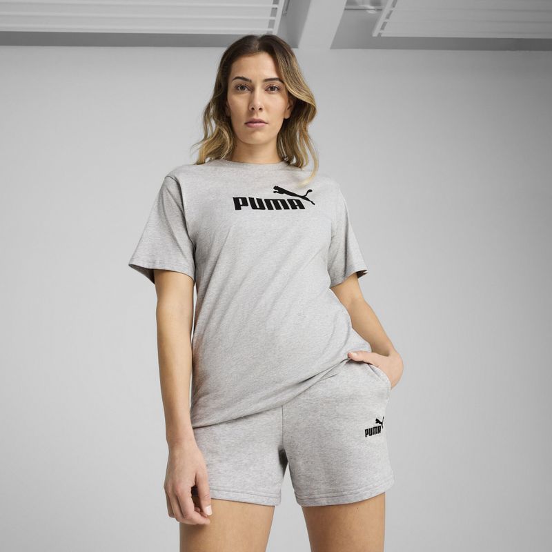 PUMA - Essentials No. 1 Logo - T-shirt - Grijs - Relaxte Pasvorm