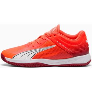 PUMA Accelerate Turbo uniseks handbalschoenen, Zwart/Rood/Wit