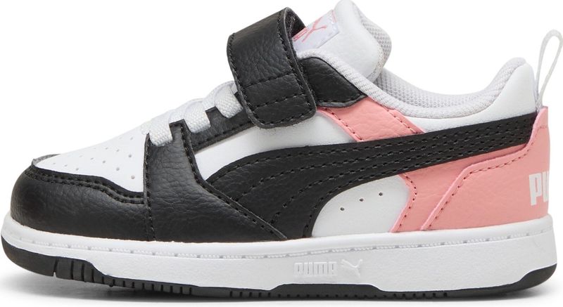 PUMA - Rebound v6 Lo - Basketbalschoenen - Roze/Zwart/Wit
