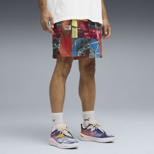 PUMA Hooptopia omkeerbare short voor Heren, Zwart, Maat S