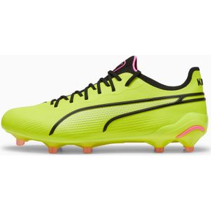 PUMA KING ULTIMATE FG/AG voetbalschoenen voor Dames, Roze/Groen/Zwart