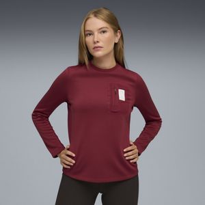 PUMA x SAYSKY T-shirt met lange mouwen voor Dames, Rood, Maat S