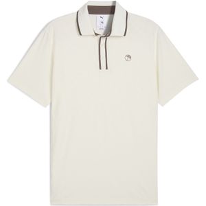 PUMA - Jacquard Golfpolo - Wit - Heren - Korte Mouwen