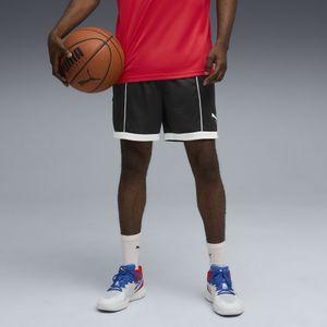 PUMA Hoopaverse basketbalshort van mesh voor Heren, Zwart, Maat S