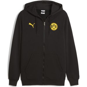 PUMA - FtblCulture - Jack - Zwart/Geel - Met Capuchon - Voor Heren