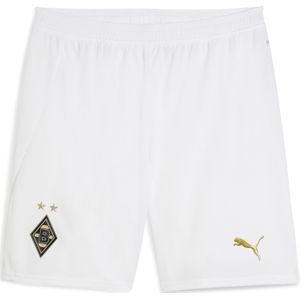PUMA Borussia Mönchengladbach 125-jarig jubileumshort, Wit/Goud, Maat 15-16Y