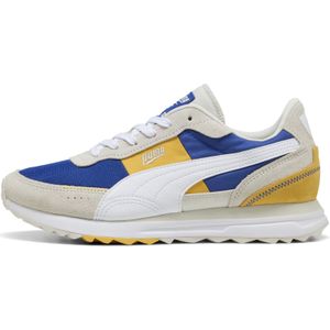 PUMA Road Rider uniseks sneakers van suède, Blauw/Grijs, Maat 35,5