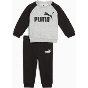 PUMA Minicats Essentials Raglan Crew set, Zwart