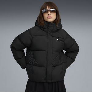 PUMA Donzen pufferjack met capuchon voor Dames, Zwart, Maat XXS