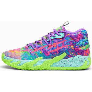 PUMA MB.03 Be You basketbalschoenen, Roze/Groen/Paars