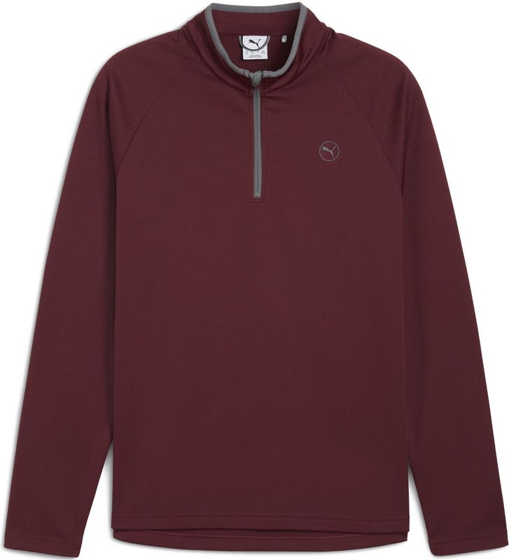 PUMA - Wafelfleece Top - Heren - Kwartrits - 100% Gerecycled Materiaal