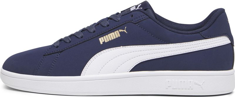 PUMA Smash 3.0 Buck sneakers, Blauw/Wit/Goud, Maat 35,5