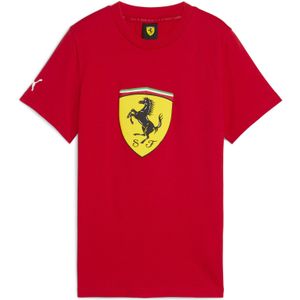 PUMA Scuderia Ferrari Sportswear ColouRood Big Shield T-shirt, Maat 4-5Y