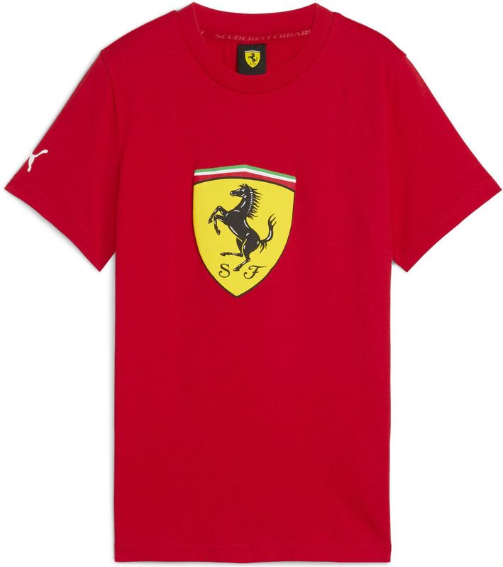 PUMA Scuderia Ferrari Sportswear ColouRood Big Shield T-shirt, Maat 4-5Y