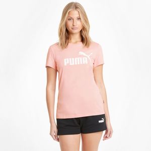 PUMA Essentials Logo T-shirt voor Dames, Roze