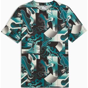 PUMA CLASSICS Brand Love T-shirt met all-over-print, Zwart