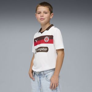 PUMA FC St. Pauli 25/26 uitshirt, Wit/Bruin, Maat 4-5Y