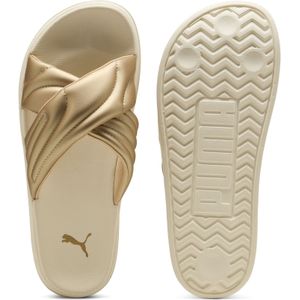 Puma - Slippers - Zwart - Nubuck - Plateauzool - Normale Breedte