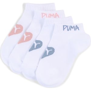 PUMA Sneakersokken, Roze/Wit, Maat 27-30