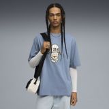 PUMA - Graphic Fest - T-shirt - Blauw - Boxy Pasvorm