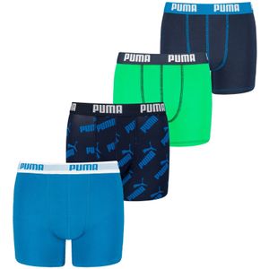 PUMA AOP-boxer voor Heren, Blauw/Groen, Maat 8