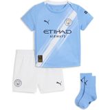 Puma - Manchester City Fc 25/26 - Thuis Junior Set - Sky Blue - 100% Gerecycled Polyester