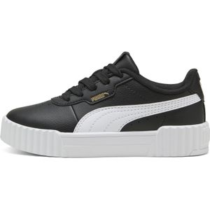 PUMA Carina 3.0 sneakers voor Dames, Zwart/Wit/Goud, Maat 34