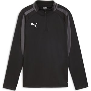 PUMA individualLIGA top met kwartrits, Zwart/Grijs/Wit, Maat 5-6Y