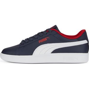 Smash 3.0 leren sneakers, Blauw/Rood/Wit, Maat 35,5 | PUMA